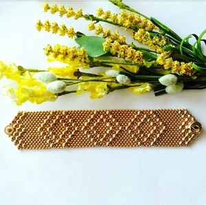 Vintage 90's Heavy Gold Wrap Bracelet